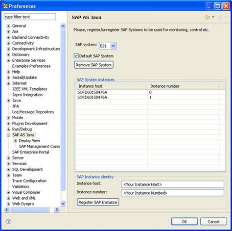 Configuring The Sap Netweaver Developer Studio Sap Library Sap