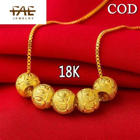 Philippines Ready Stock Cod Original K Saudi Gold Necklace For Women