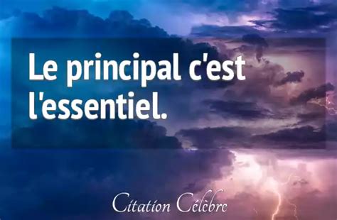 Citation Anonyme Essentiel Le Principal C Est L Essentiel