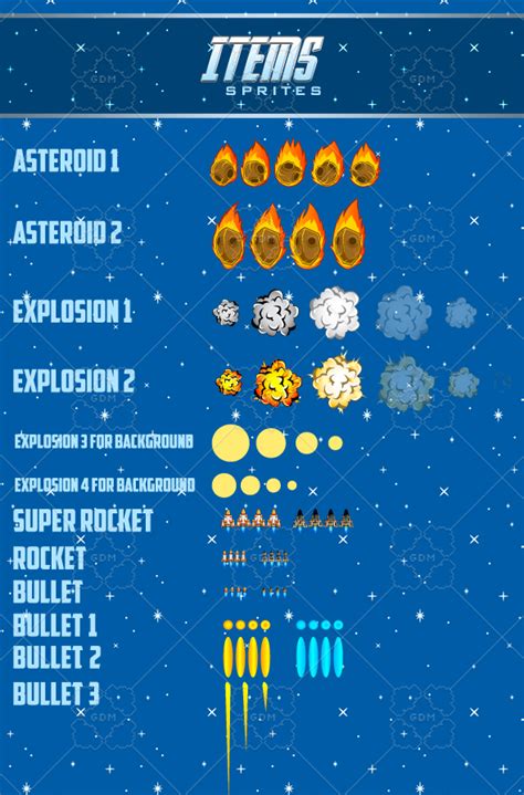 Spaceship 1 Sprites Gamedev Market