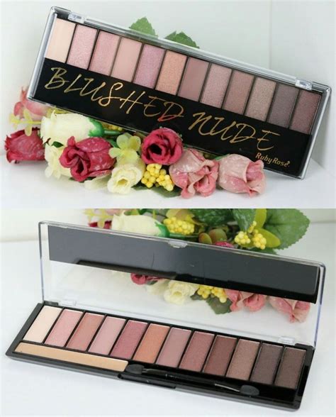 Paleta De Sombras Ruby Rose 12 Cores Primer Blushed Nude Produtos
