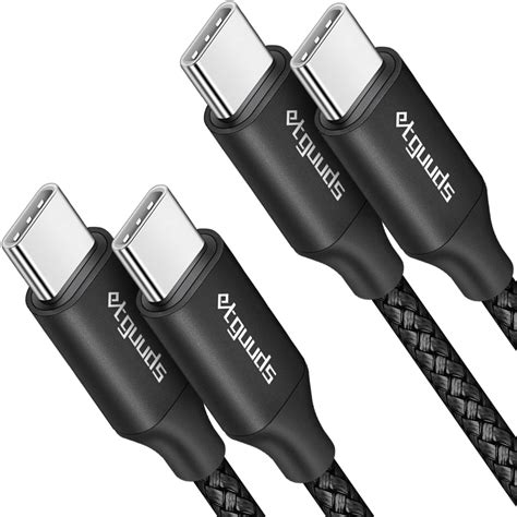 Etguuds Usb C To Usb C Cable 4ft 2 Pack 60w Usbc To Usbc