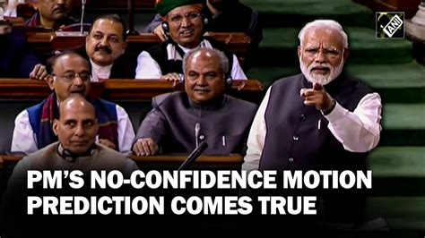 PM Modis Prediction 5 Years Back Of A No Confidence Motion Against