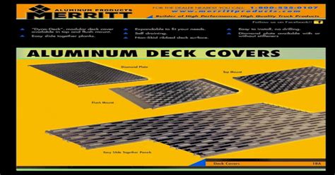 Aluminum Deck Covers Merritt Products Deck Covers Flush Mount Top