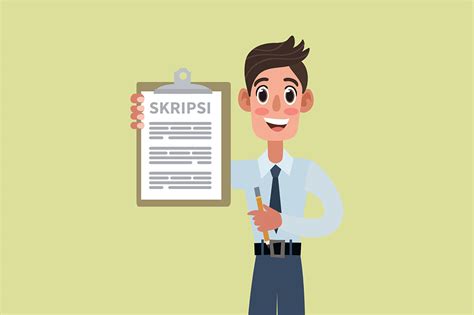 Ilustrasi Mengerjakan Skripsi Breedie
