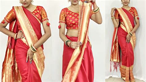 Cotton Silk Saree Draping Step By Step For Beginners Silk Saree