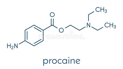 Procaine Molecule Is A Local Anesthetic Drug Structural Chemical