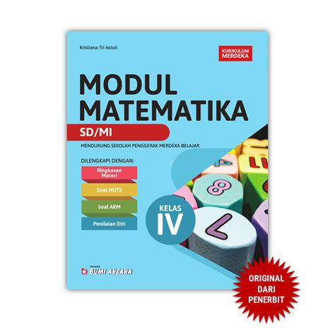 Jual Modul Matematika Kelas IV SD MI Kurikulum Merdeka Bumi Aksara