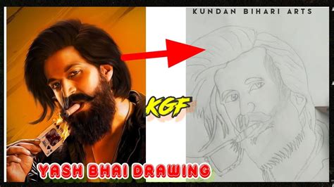 How To Draw A Kgf Yas Kumar Drawing Kgf Hreo Yesh Kumar Drawing