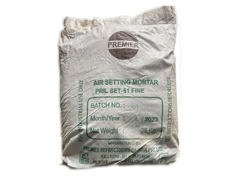 Fine Premier Air Setting Refractory Mortar For Industrial Use Only