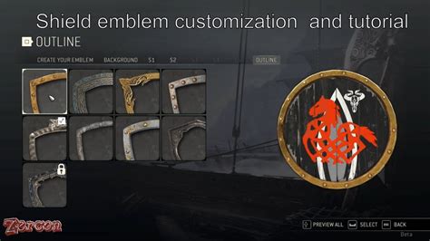 For Honor Shield Emblem Customization And Tutorial Youtube