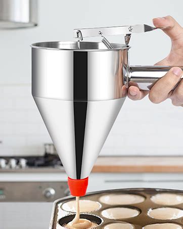 Stainless Steel Pancake Batter Dispenser With Stand Ml Jam