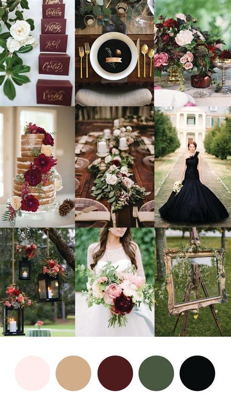 Burgundy Colour Palette Burgundy Wedding Colors Wedding Color Combos