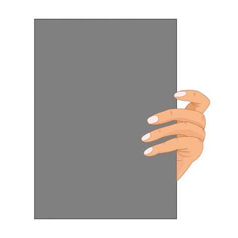 Premium Vector Cartoon Businessman Hand Holding Empty Blank Paper