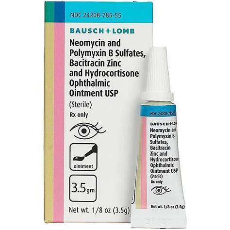 Neomycin And Polymyxin B Sulfates And Bacitracin Zinc Ophthlamic Ointment 35g Bausch Stag