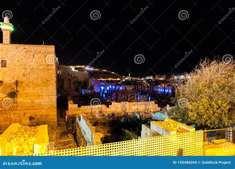 The Western Wall of Jersusalem by Night Editorial Stock Image - Image ...