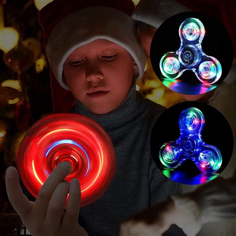 Buy SCIONE Fidget Spinner LED 5 Pack Christmas Party Favors Light Up