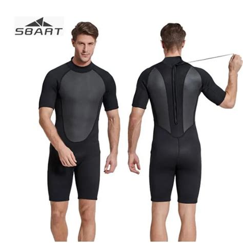 SBART 2MM Neoprene Wetsuit Men Winter Keep Warm Swimming Scuba Diving ...