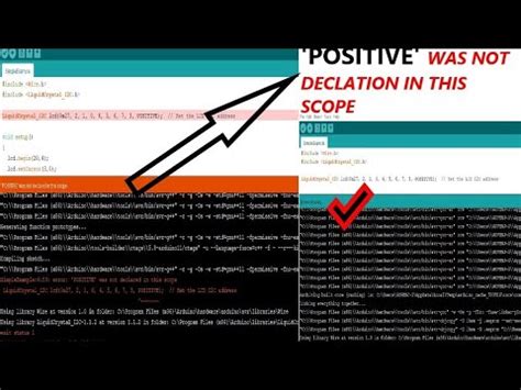 How To Fix Positive Not Declared In This Scope On Arduino Youtube