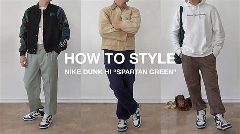 How To Style Nike Dunk High Spartan Green Youtube