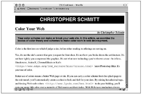 CSS Kochbuch Druckfreundliche Seite Mit CSS Data2type GmbH