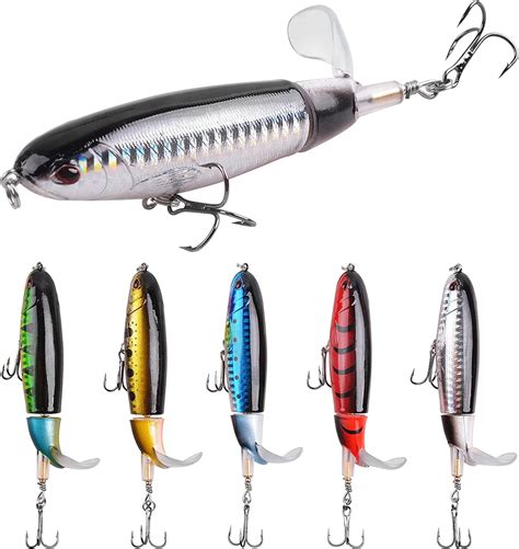 OROOTL Topwater Lures For Bass Fishing 5pcs Bass Lure With Floating