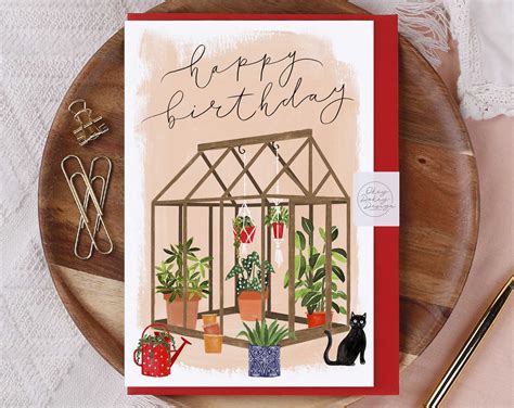 Green House Birthday Card Premium Greeting Card Making Meadows Ltd Making Meadows