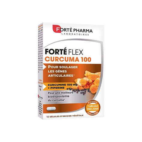 Forté pharma forté flex flash curcuma 100 boîte de 15 gélules