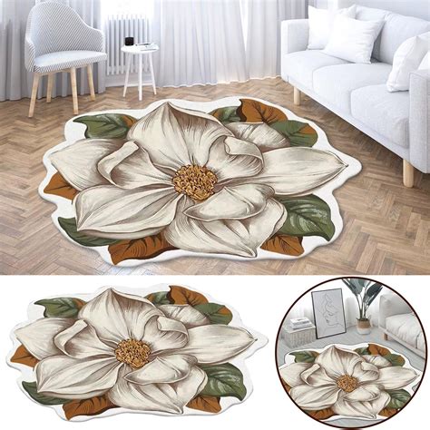 HANXIULIN Heat Transfer 3D Shaped Flower Floor Mat Sofa Bedroom Living