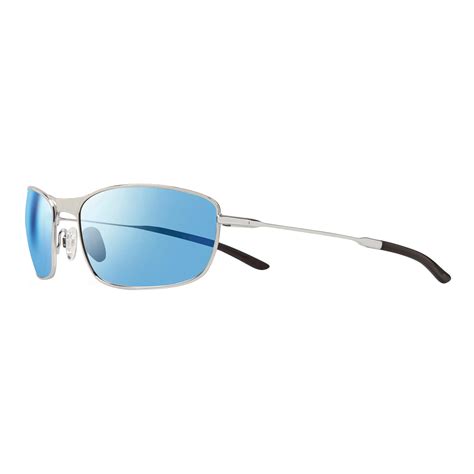 Unisex Thin Shot Polarized Sunglasses Chrome Blue Water Revo Touch Of Modern