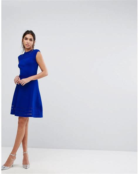 Ted Baker Blue Skater Dress Cheap Sale