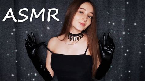 Asmr Leather Long Gloves And Black Dress Tingles Triggers Youtube