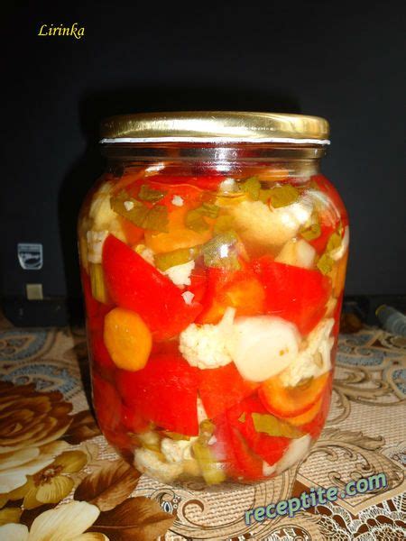 рецепта за Царска туршия - II вид Bulgarian Recipes, Mason Jars ...