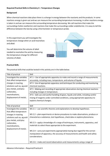 Revise Gcse 2022 Aqa Chemistry Paper 1h Required Practicals Teaching Resources