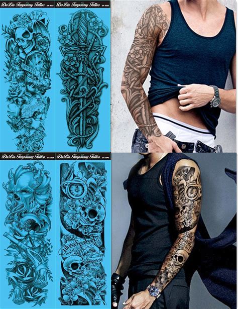 Buy Dalin Sheets Extra Large Temporary Tattoos Full Arm Set