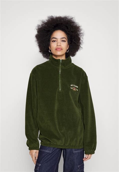 Bdg Urban Outfitters Crest Fleece Jumper Green Zalando