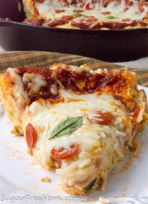 Low Carb Cauliflower Deep Dish Pizza Nut Free Sugar Free Mom