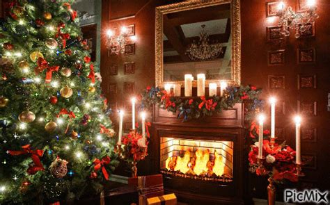 Merry Christmas Fireplace Gif - Fireplace World