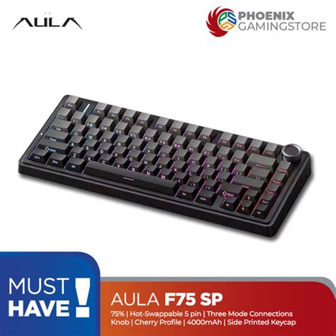 Promo Aula F75 Side Printed Hotswappable Gaming Keyboard Rgb 3 Mode