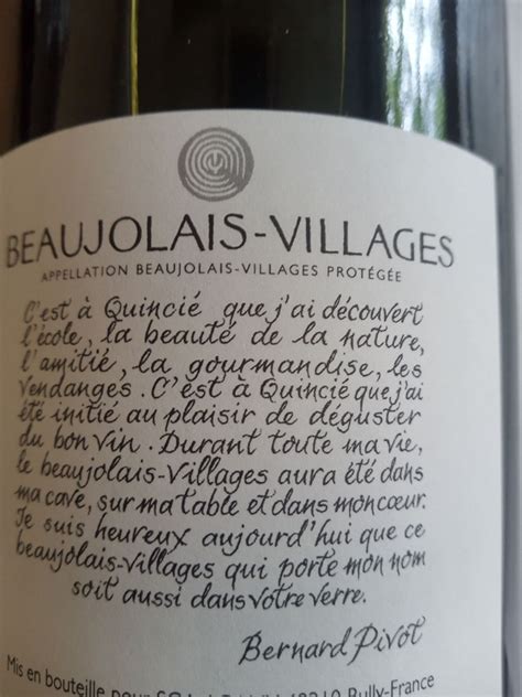 La Cuv E De Beaujolais Villages Bernard Pivot Une Histoire D Amiti S