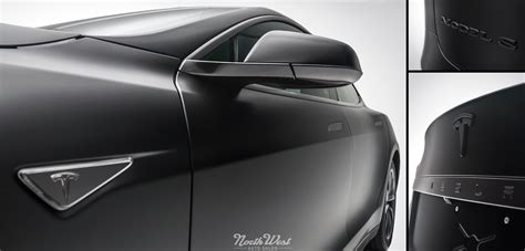 Tesla Model S Xpel Stealth Wrap Black Pearl Trims