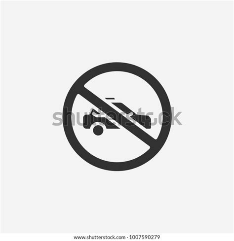 Car Forbidden Icon Illustration Isolated Vector Stock Vector Royalty