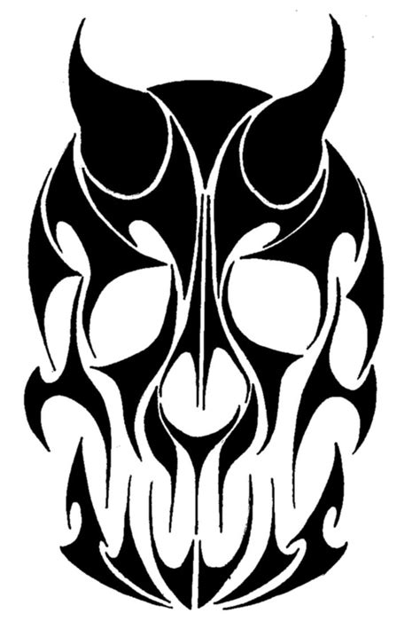 23 Best Tribal Skull Tattoo Stencils Images On Pinterest Skull Tattoos Tattoo Stencils And