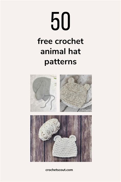 50 Free Crochet Animal Hat Patterns - Crochet Scout