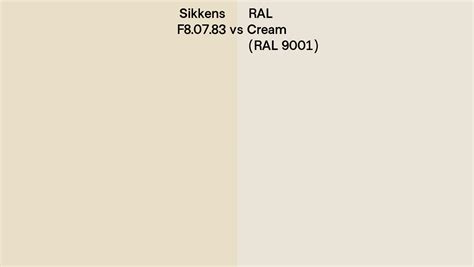 Sikkens F Vs Ral Cream Ral Side By Side Comparison