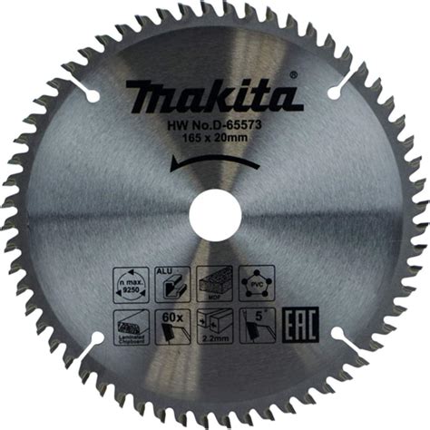 Makita D 65573 Tct Multi Purpopse Saw Blade 165mm X 60t Uk Diy And Tools