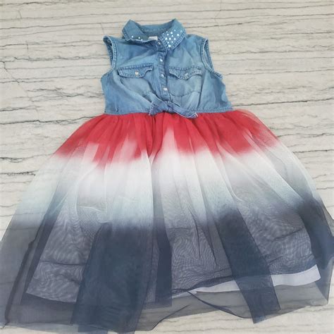 Justice Mädchen ärmellos Denim Tutu Kleid Größe 6 7 eBay