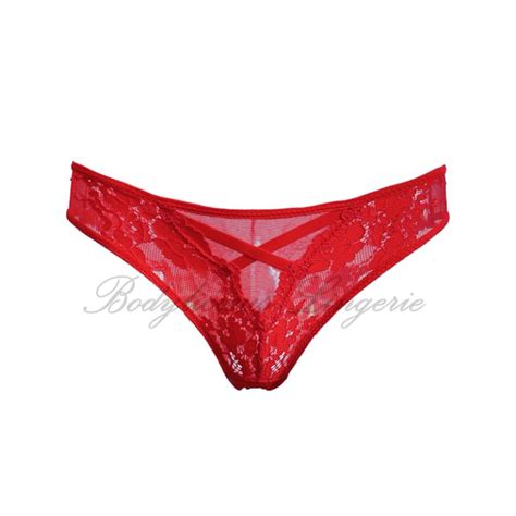 Cross Front Floral Lace Panties With Mesh Pattern Bodylicious Lingerie