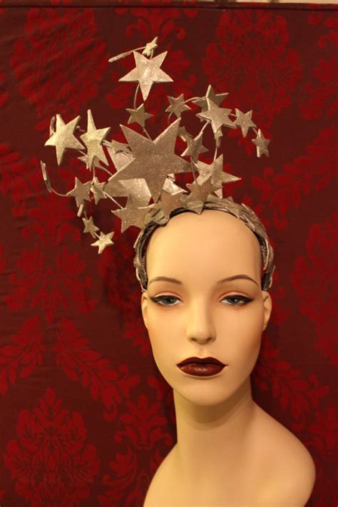 Bright Star Headdress Sparkling Silver Leather And Glitter Etsy