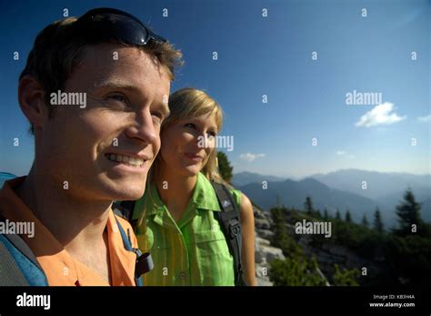 Hiking at the Tegernsee Stock Photo - Alamy